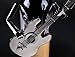 Premium Guitar Player Metal Wine Bottle Holder by Clever Creations | Decorative Stainless Steel Design Fits Any Standard Wine Bottle | Wine Accessory Perfect for Kitchen Decorations