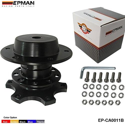 Luxbody(TM) Quick Release Snap Off Hub Adapter fits Car Sport Steering Wheel (Black) EP-CA0011B