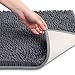 Vdomus Soft Microfiber Shag Bath Rug, Extra Absorbent and Comfortable, Anti-Slip, Machine-Washable Large Bathroom Mat, (Grey 32'' X 20'')