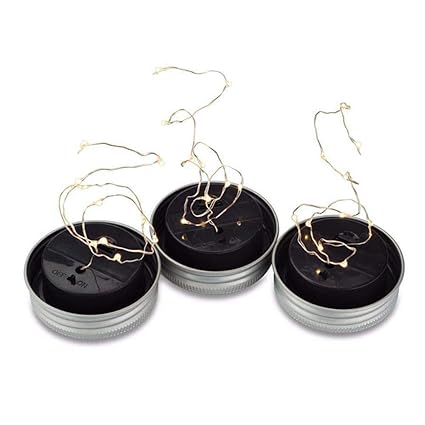 Amazon Com Nerlmiay Mason Jar Lights Solar 3pack Mason Jar