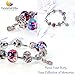 PH PandaHall 100pcs Large Hole Beads, European Beads Garden Decor Beaded 10 Colors Spray Painted Glass Loose Beads for European Bracelet Making Indoor Outdoor Yard Patio Plant Pot Flower Hole: 5mm