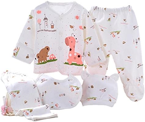 Kris&Ken Newborn Baby 5 Piece Layette Unisex Essentials Bundle