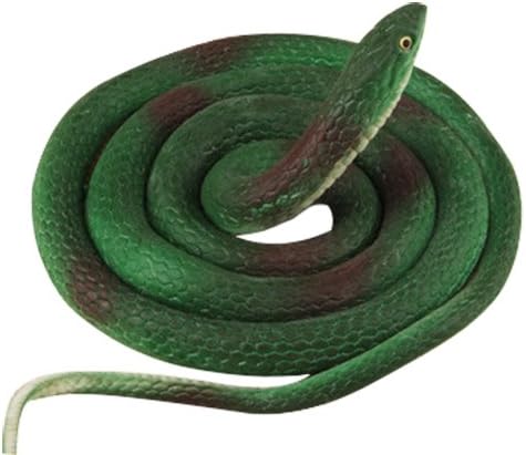 Fund Lifelike Snakes Scary Gag Gift Incredible Creatures Chain Snakes 50" Rain Forest Snake Toys Wild Life Snakes 126cm Length Green