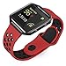 Fitbit Blaze Bands, UMTELE Sport Silicone Replacement Strap with Black Frame for Fitbit Blaze Smart Fitness Watch Black/Red
