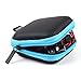Coolsell Square Portable EVA Carrying Case with Internal Mesh Pocket for iPod MP3 Earphone Bluetooth Headset Headphone Parts and Accessories Charging Cable (Blue)