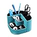 VPACK Magnet Desk Organizer - Pencil Cup Pen Holder - Office Supplies Desktop Stationery Gadgets Storage Box (Peacock Blue)