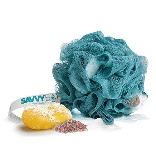 2 Size Bath Sponges Loofah Body Skin Deep Clean 4 Packs Mesh Pouf