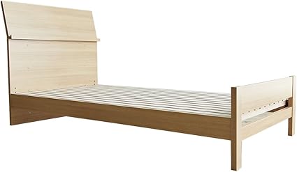 Amazon ナチュラル フレームのみ すのこベット セミダブル 高さ調整 ヘッドボード 棚付き ナチュラル 北欧風 おしゃれ シンプル コンパクト 株式会社イーナ ベッド ベッドフレーム 通販