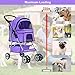 BestPet 4-Wheel Pet Stroller, Classic Purple