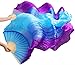 Nimiman Women Belly Dance Fan Veils Vertical Gradient Color Turquoise Blue Purple