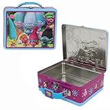 Dreamworks Trolls Princess Poppy and Friends Storage Tin Lunch Bag Box (Poppy&Friends)