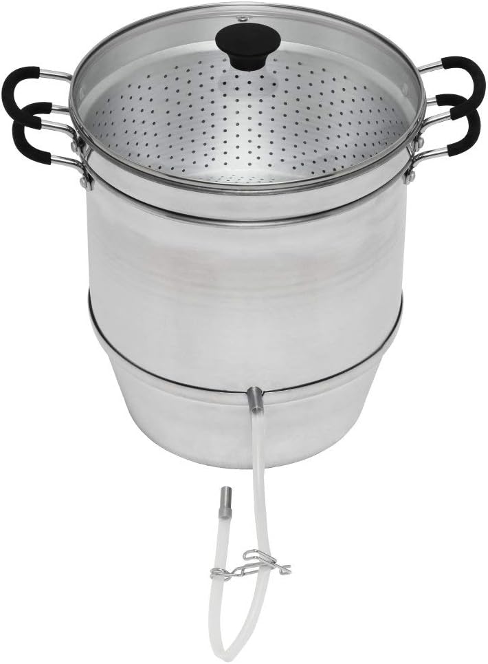 Aluminum Steam Juicer with Tempered Glass Lid by VICTORIO VKP1148