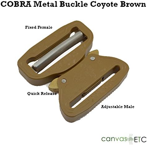 AustriAlpin Cobra Buckle 7075 Aluminum Quick Release Adjustable Coyote Brown (2" (50MM))