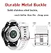 ANCOOL Compatible with Fenix 5S/6S/7S Bands 20mm Easy Fit Silicone Watch Bands Replacement for Fenix 8 43mm/5S Plus/6S Pro/D2 Delta S Smartwatches(Silver Buckle, White)