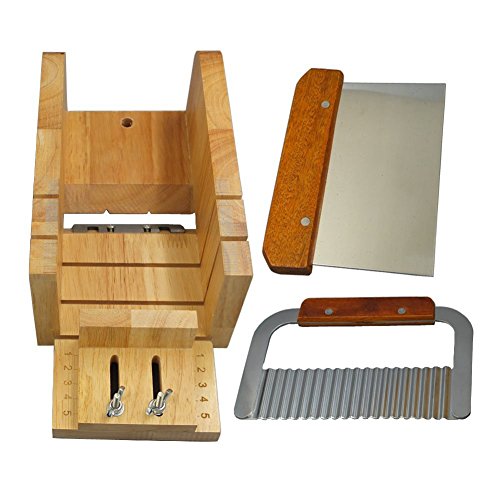 Biowow Adjustable Wood Soap Mold Loaf Cutter with Cake Cutting Tool