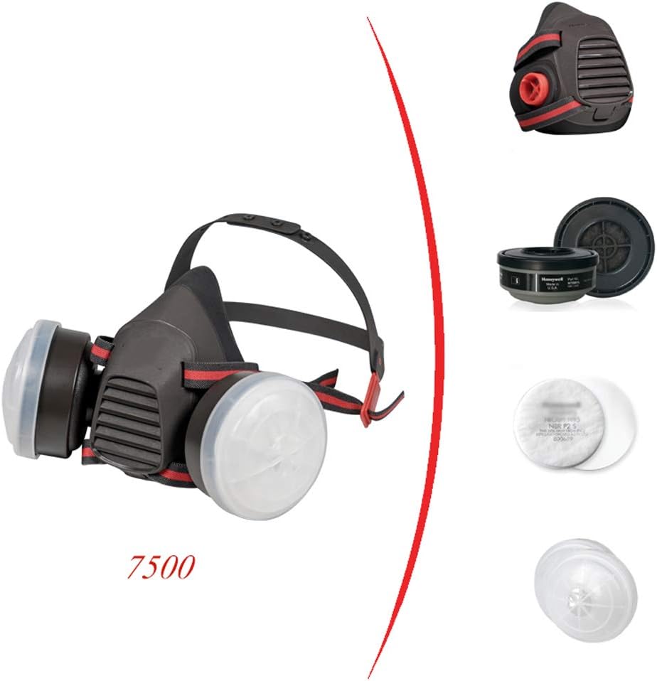 POWER BANKS Half Face Mask Respirator Anti Pollution Dust Respirator Mask for DIY Work, Painting Spray, Organic Steam Gas, Dust, Particulate, Chemicals, Welding