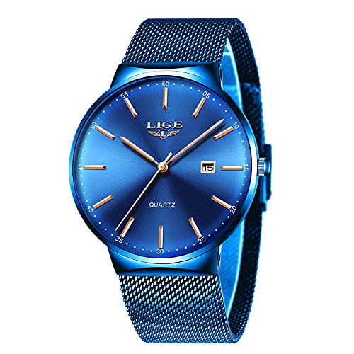 6 LIGE+Waterproof+Stainless+Wristwatch+Bussiness