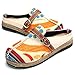 Walking Slip-On, Tezoo Women's Summer Breathable Blackless Walking Shoes, Colorful Sun Flower Series Embroidered Shoes, Outdoor Leisure Garden Clogs, House Slipers, Scandals Beige 8