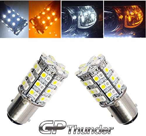 1157 2057 2357 7528 BAY15D P21/5W LED SMD Dual Color White Amber Switchback White / Amber for Turn Signal Lights Bulbs GP Thunder