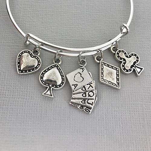 Bridge Player Gifts for Women Card Player Gift Jewelry Bracelet Handmade