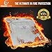 Fire Resistant Document Bag 15'' x 11'' Heavy Duty Fire Resistant Thread - Fireproof Secure Storage For Money/Passports/Legal Documents - Fire Retardant Envelope Heat Protection