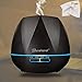 Aromatherapy Essential Oil Diffuser, 550 ml Wood Grain Ultrasonic Aroma Humidifier with 4 Timer Setting Low Water Auto Shut-off and 7 Color LED Lights For Home Office Yoga Spa