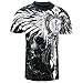 Cross Wing Men's MMA Muscle T-shirt L Black