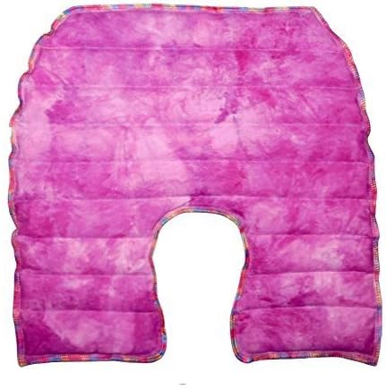 Hand Dyed Pink Shibori Rice Flax Hot Cold Pack, XL Shoulder Wrap, Organic Heat Therapy, Herbal, Aromatherapeutic