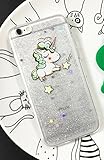 iPhone 6/6S Case,Blingy's Shiny Glitter Bling Bling Sparkling Transparent Animal Style TPU Clear Soft Case for iPhone 6/6S (Unicorn with Stars)