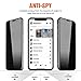 KIDELI Privacy Screen Protector Compatible with iPhone 11 Pro Max/iPhone XS Max 6.5 Inch 3 Pack Full Coverage Anti-Spy Tempered Glass Film Anti-Scratch Case Friendly