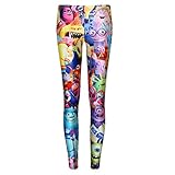 Jiayiqi Women Lovely Cartoon Characters Printed Leggings Tights Free Size