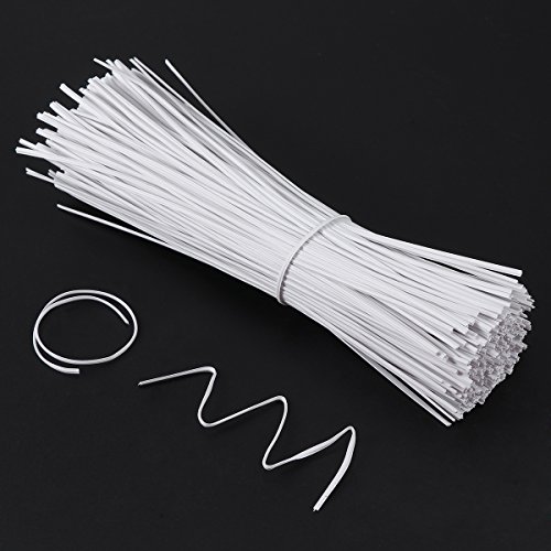 BESTOMZ 5.9" Plastic Wire Twist Ties Cable Wrap Organizer Ties, 500pcs (White)