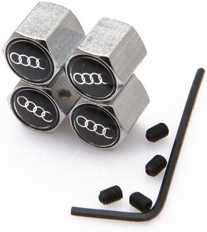 CzlpV Anti-theft Metal Car Wheel Tyre Tire Stem Air Valve Cap For Audi (Style 1)