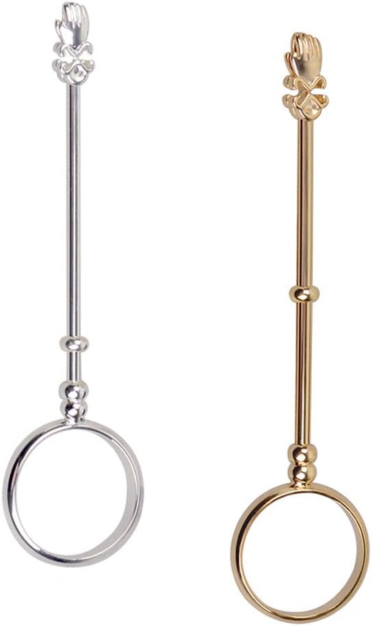 2 Pieces 0.67 Inch Holder Ring, Finger Holder Ring, Elegant Holder Ring, Lady Smoker Holder Ring, Smoke Holder for Women and Men(Gold and Silver)