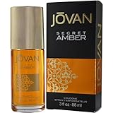 Jovan Cologne Spray, Secret Amber, 3 Ounce