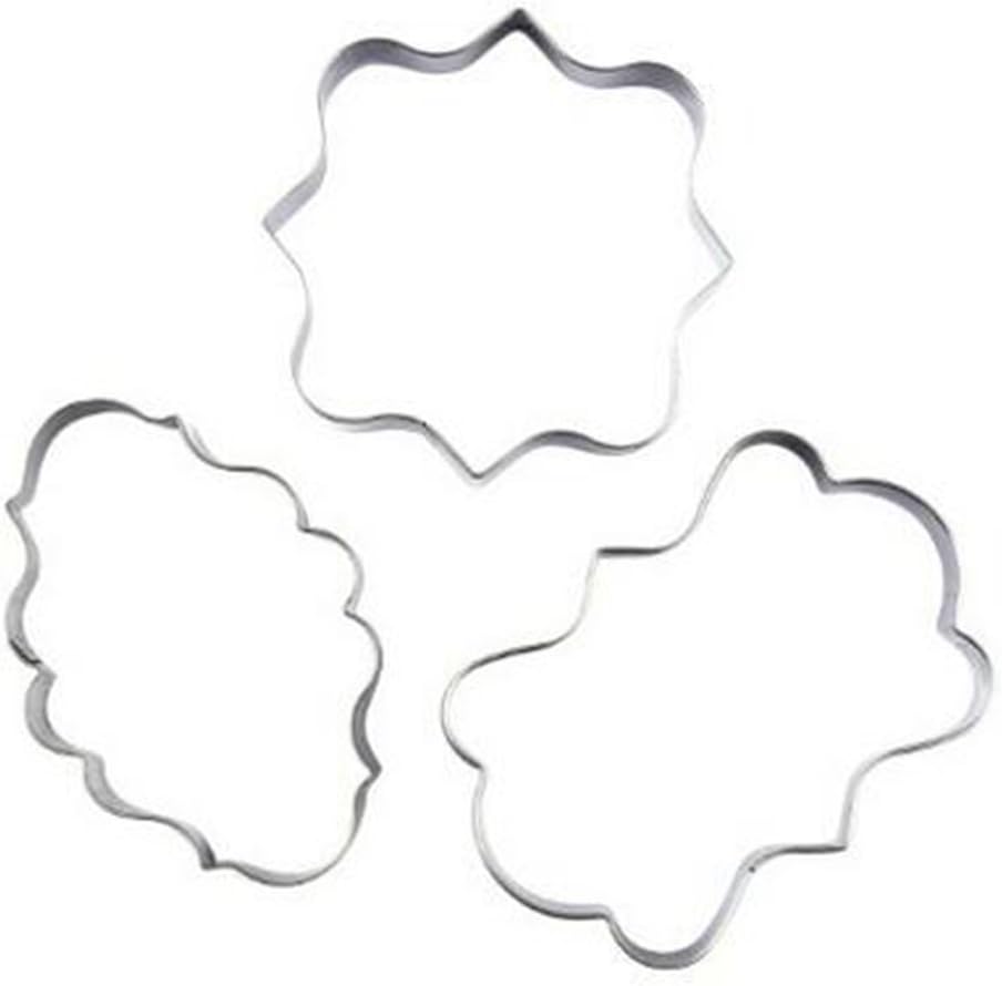 Henai Stainless Steel Picture Frame Cookie Cutter Set,3PCS