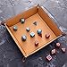 4 Pieces Dice Tray PU Leather Dice Holder Folding Tray Fit for Board Game Dice Storage, 4 Colors