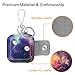 Fintie Tile Mate/Sport/Style Case with Carabiner Keychain, Anti-Scratch Vegan Leather Protective Cover for Tile Key Finder Phone Finder, Galaxy