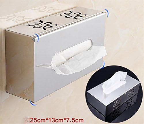 RFVBNM Toilet Paper Holder 304 Stainless Steel Toilet Paper Towel Box Pumping Tray Hotel Wiping Hand Carton Wall Toilet Toilet Carton Bathroom Bedroom Kitchen Paper Holder,Rectangle