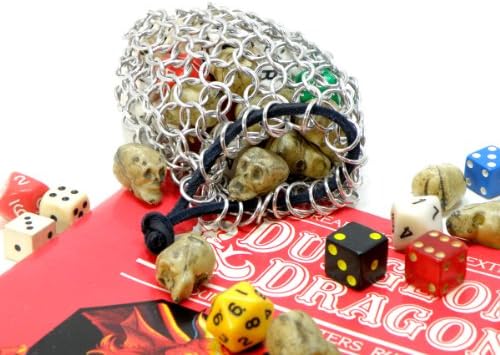 Tangled Metal: Medium Aluminum Chainmail Dice Bag Pouch