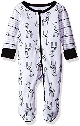 Boppy Apparel Baby Zippered Sleep and Play, White, NB