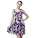 Fancyqube(TM Women's Floral Casual Sleeveless Mini Dress