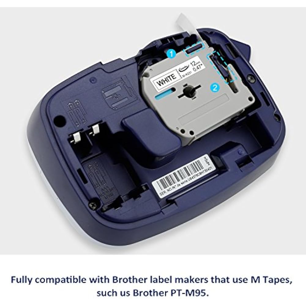 Compatible Label Tape Replacement Brother Ptouch M M231 MK231 MK231