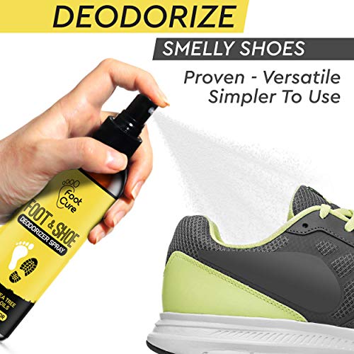 All Natural Tea Tree Oil & Citrus Shoe Deodorizer| Shoe Spray Eliminates Odor Causing Germs Leaving You Fresh| Shoe Spray Deodorizer Made in USA| Foot Spray for All Shoe Types| Foot Deodorant Spray