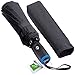 Tadge Goods Windproof Travel Umbrella with Automatic Open/Close (Black) Repel Rain Resistant Canopy with Teflon Coating | Wind Proof Durability | Includes Carry Bag
