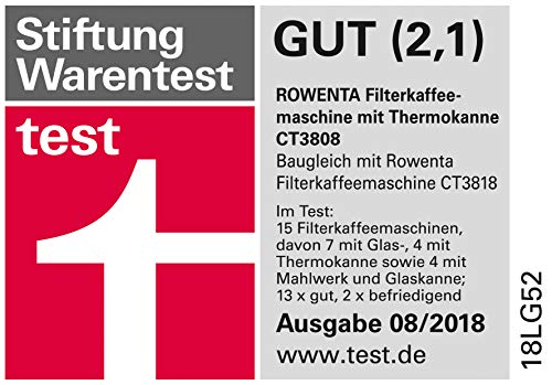 Rowenta CT3808 Filter- Kaffeemaschine Adagio Milano | Mit Kunststoff-Thermokanne | 8-12 Tassen | Automatische… – Bild 8