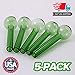 Pyrex Glass Oil Burner by PyrexPlus - 5-Pack - Green Color - 4 Inch Length - 2mm Thick - Fast Free USA Shipping