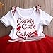 Little Girls Christmas Holiday Candy Cane Cutie Tutu Dress (120 (5-6Y))
