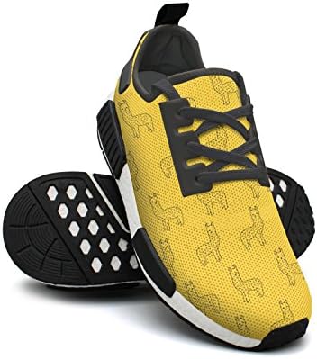 Dutte Lisa Women's Funny Alpaca Casual Sneaker Breathable Mesh Flat Running Shoes