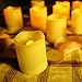 Intsun® Set of 9 Pcs Melted Edge Wax Flameless LED Candles with Remote Control, LED tea lights, Mini Flickering Unscented Candles lights for wedding, birthday, party, room decoration, Yellow Light